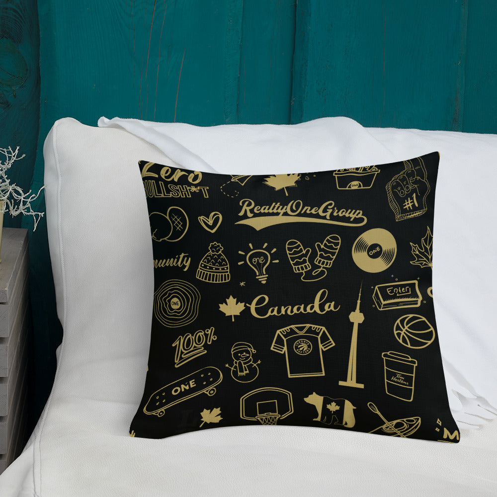 ONE Coin & Doodles Pillow