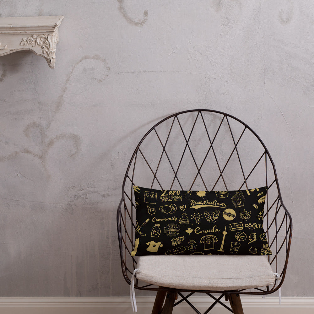 ONE Coin & Doodles Pillow