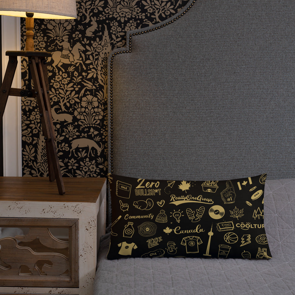 ONE Coin & Doodles Pillow