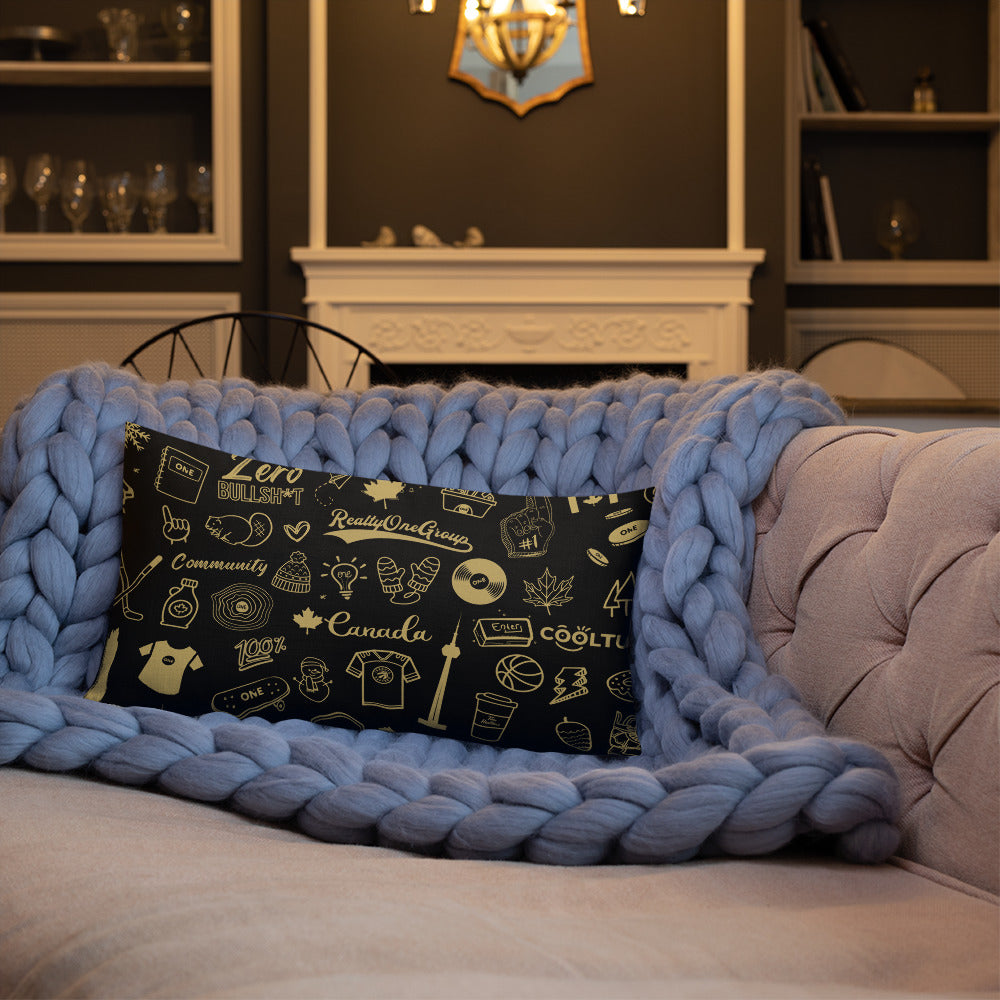 ONE Coin & Doodles Pillow