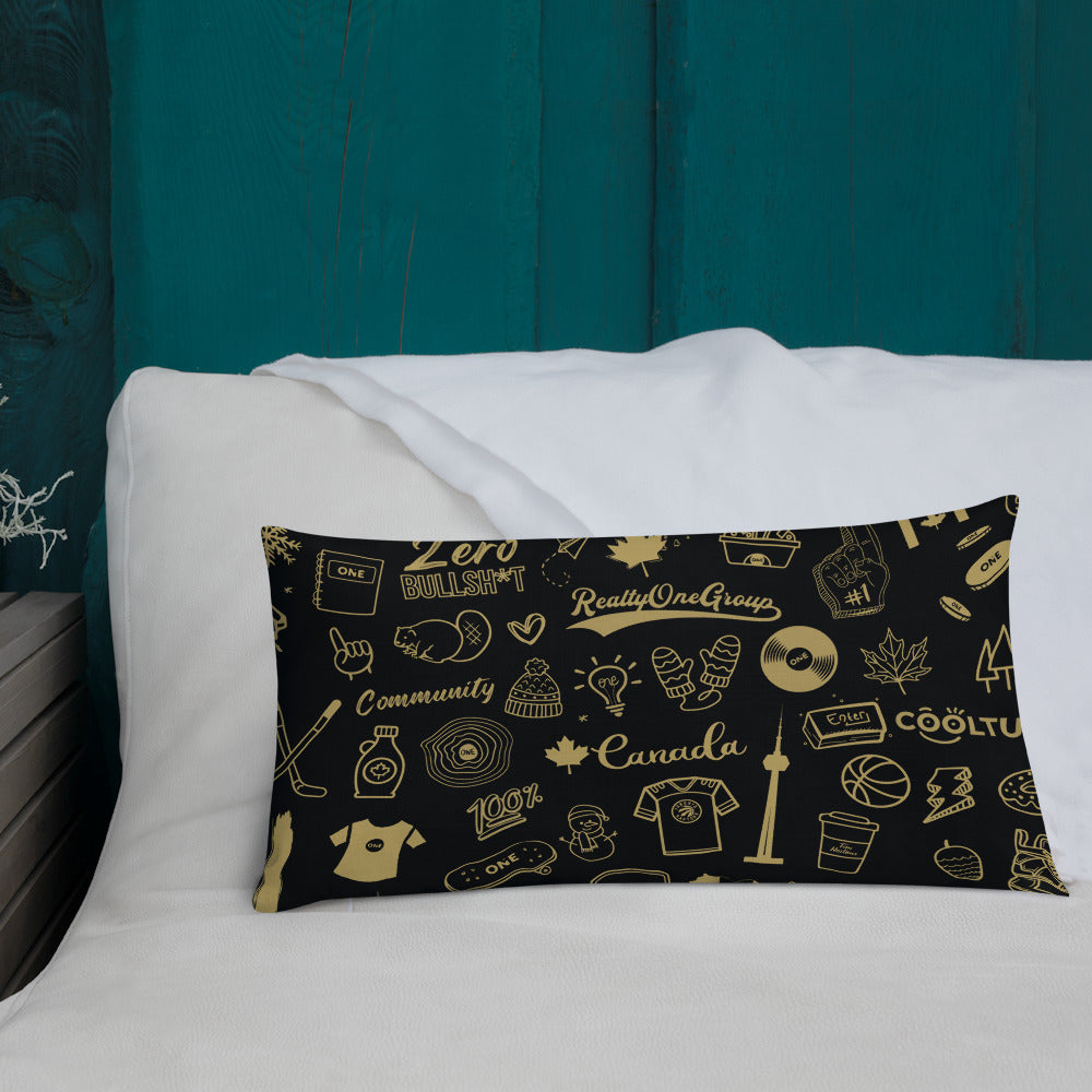 ONE Coin & Doodles Pillow