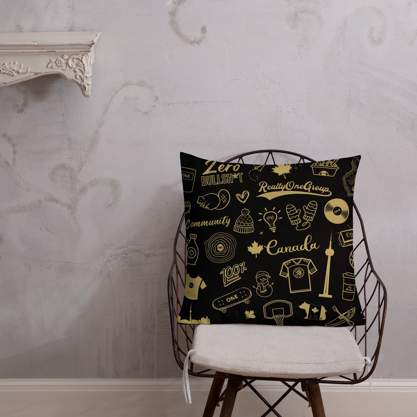 ONE Coin & Doodles Pillow