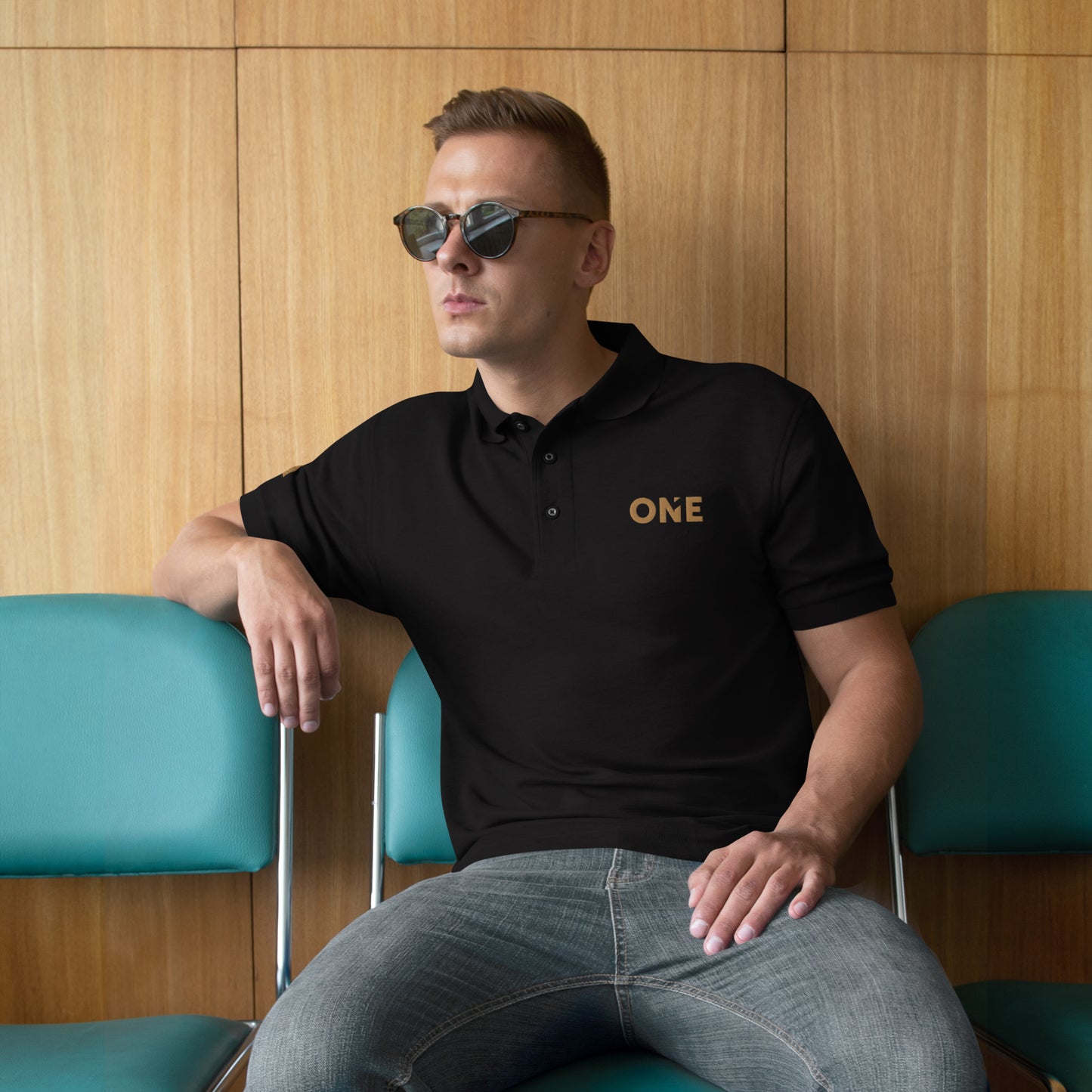 ONE Logotype Men's Premium Polo