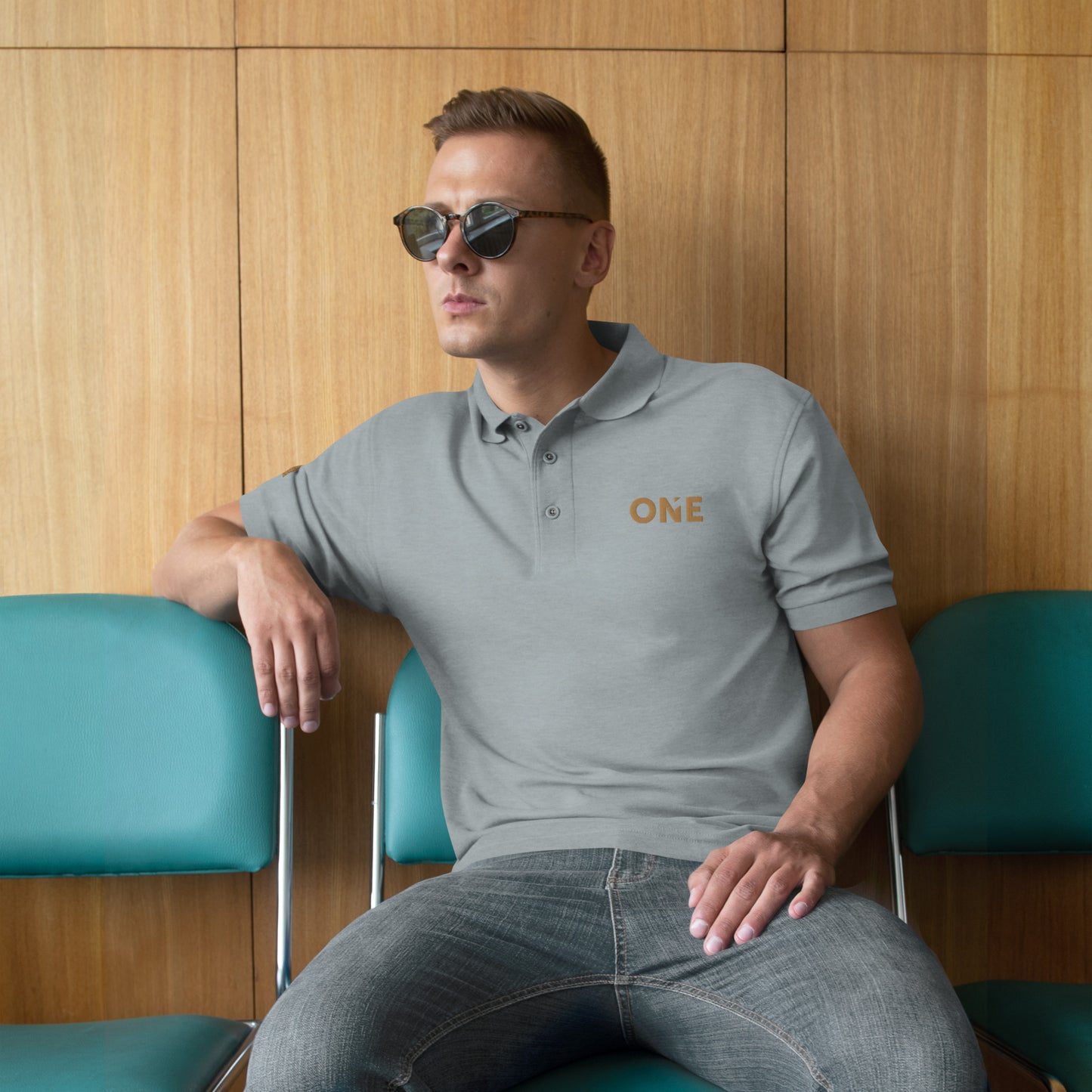 ONE Logotype Men's Premium Polo