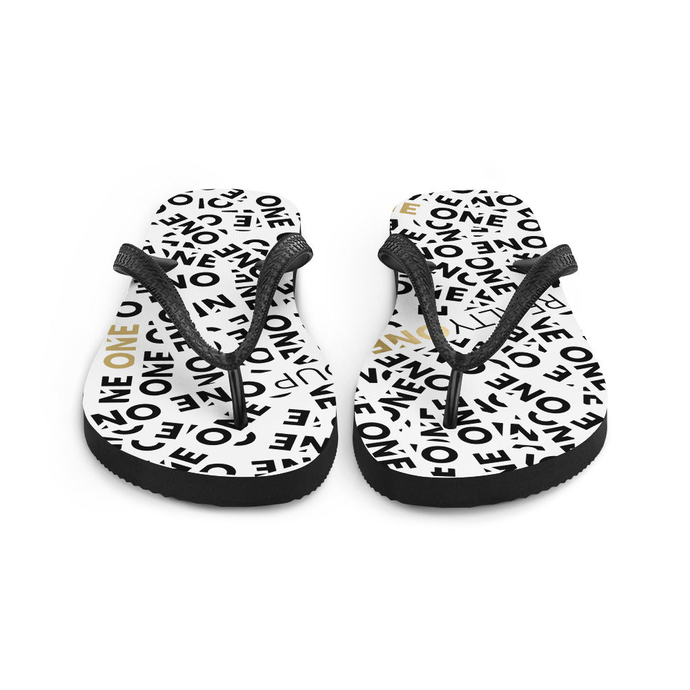 ONE Ticker Tape Flip Flops