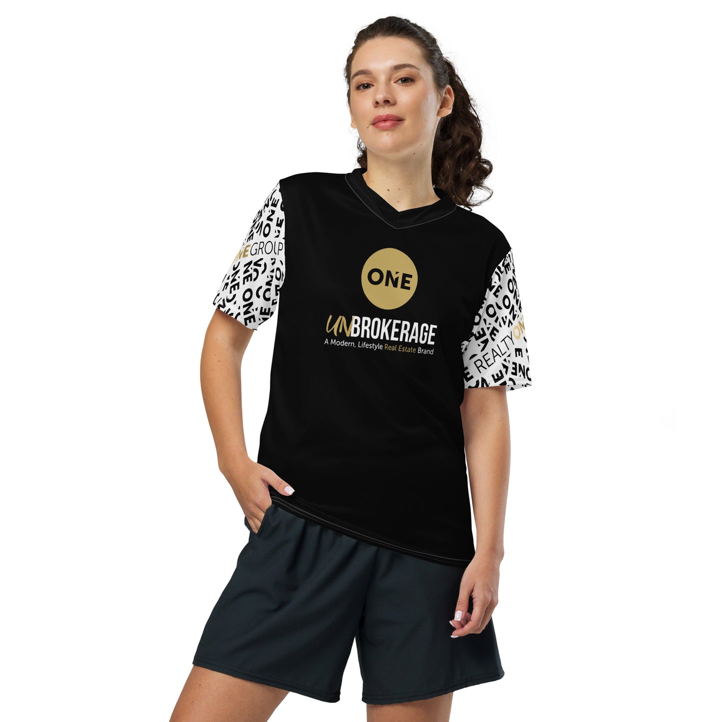 ONE Unisex Sports Jersey - Black