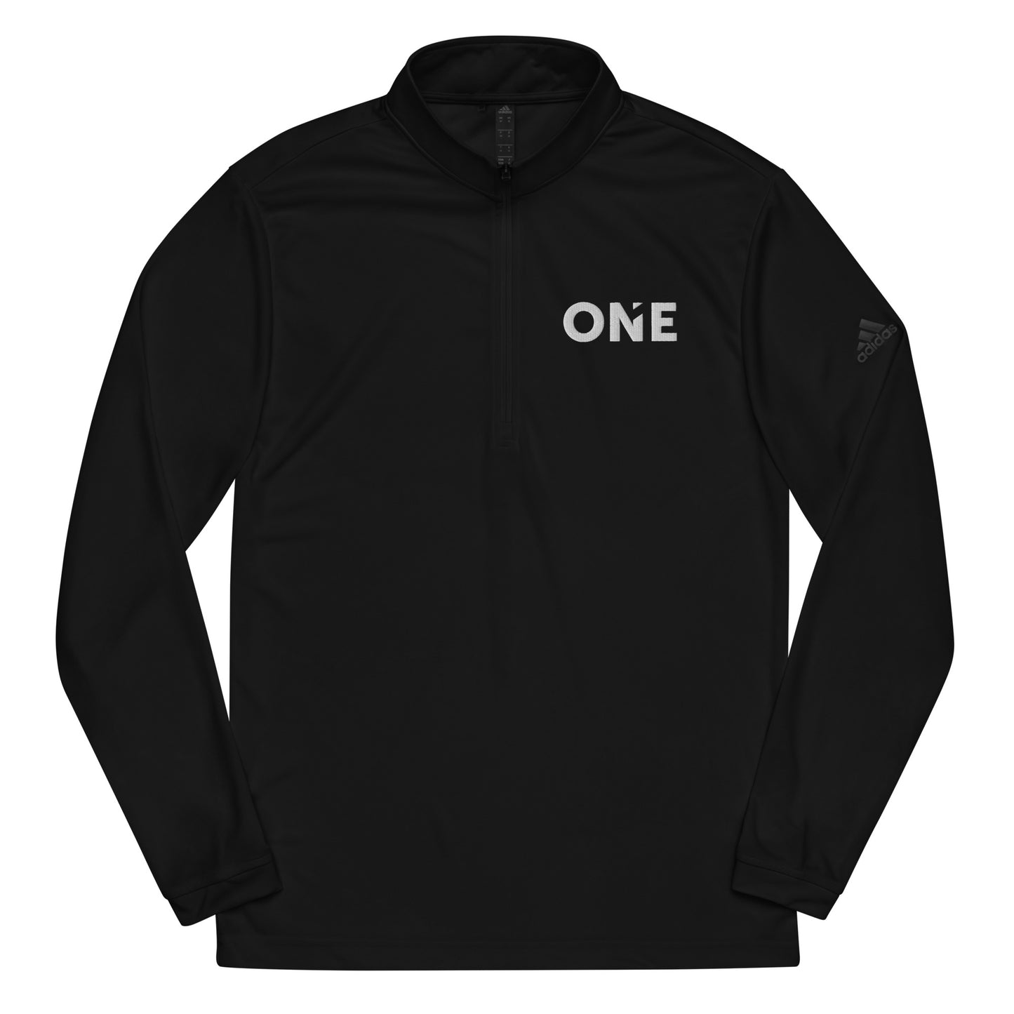 ONE Unisex Adidas Quarter Zip Pullover (White Logotype)