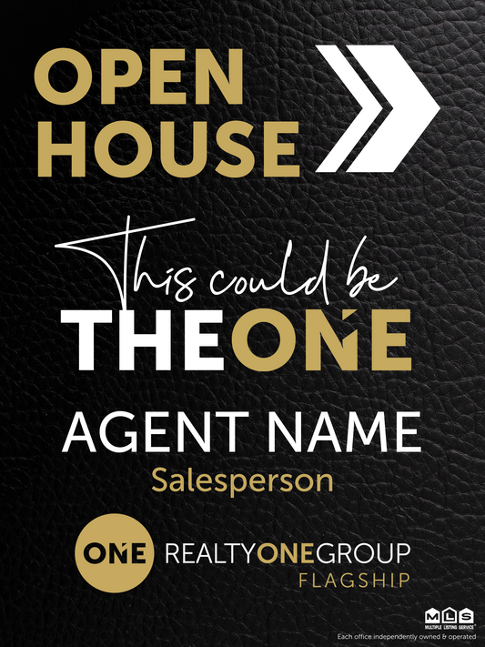 This Could Be The ONE Leather Open House Sign