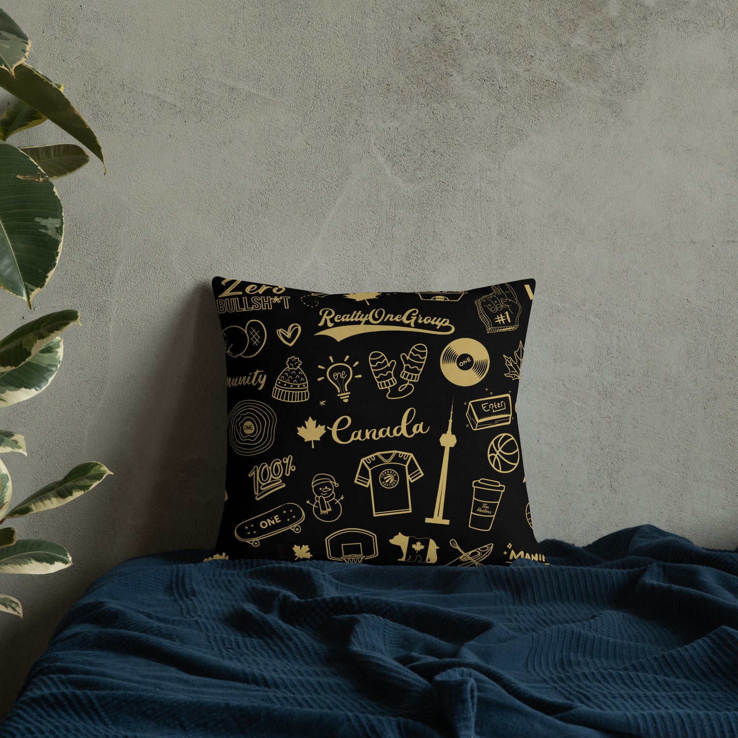 ONE Coin & Doodles Pillow