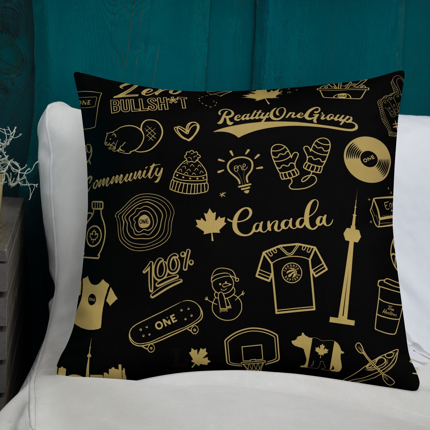 ONE Coin & Doodles Pillow