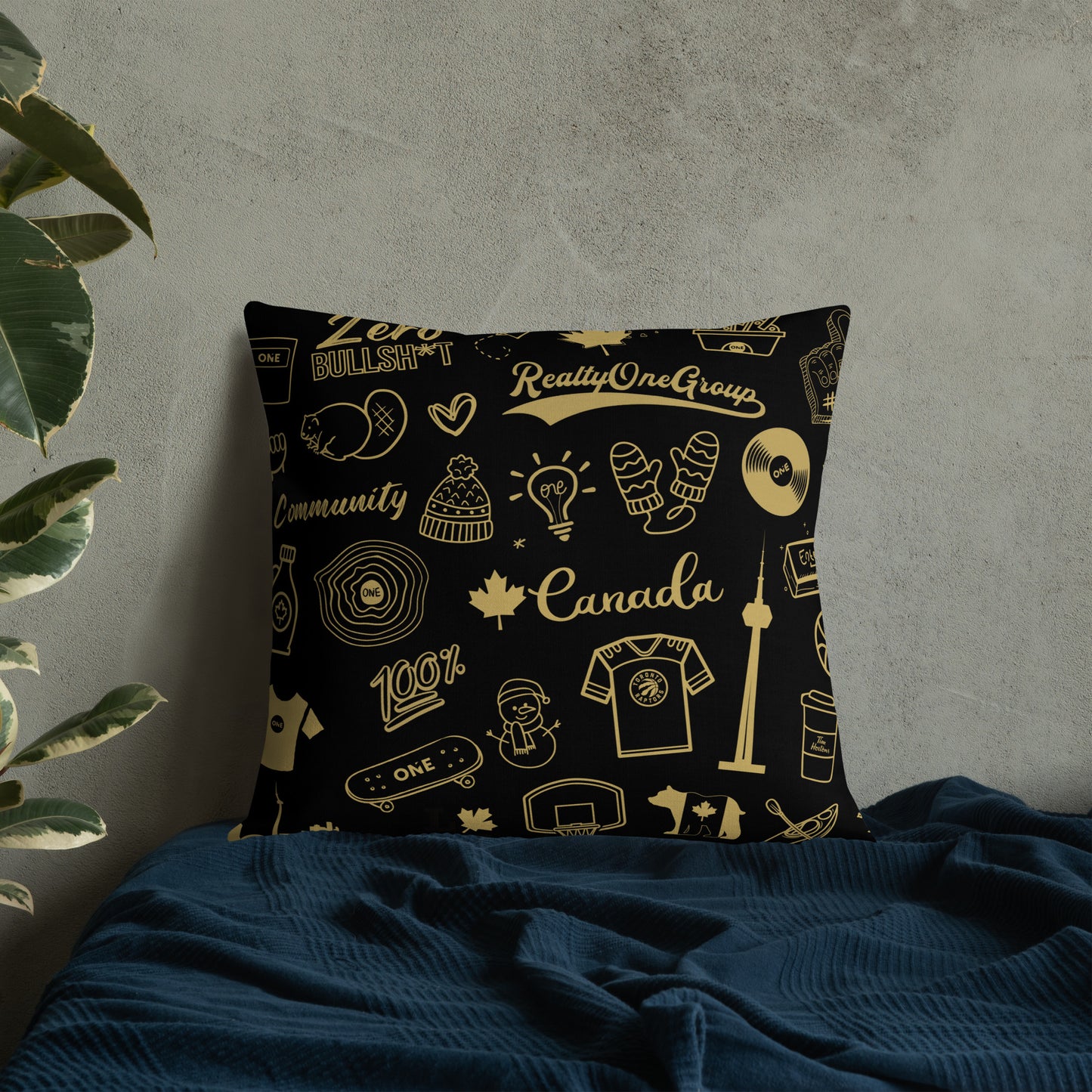 ONE Coin & Doodles Pillow