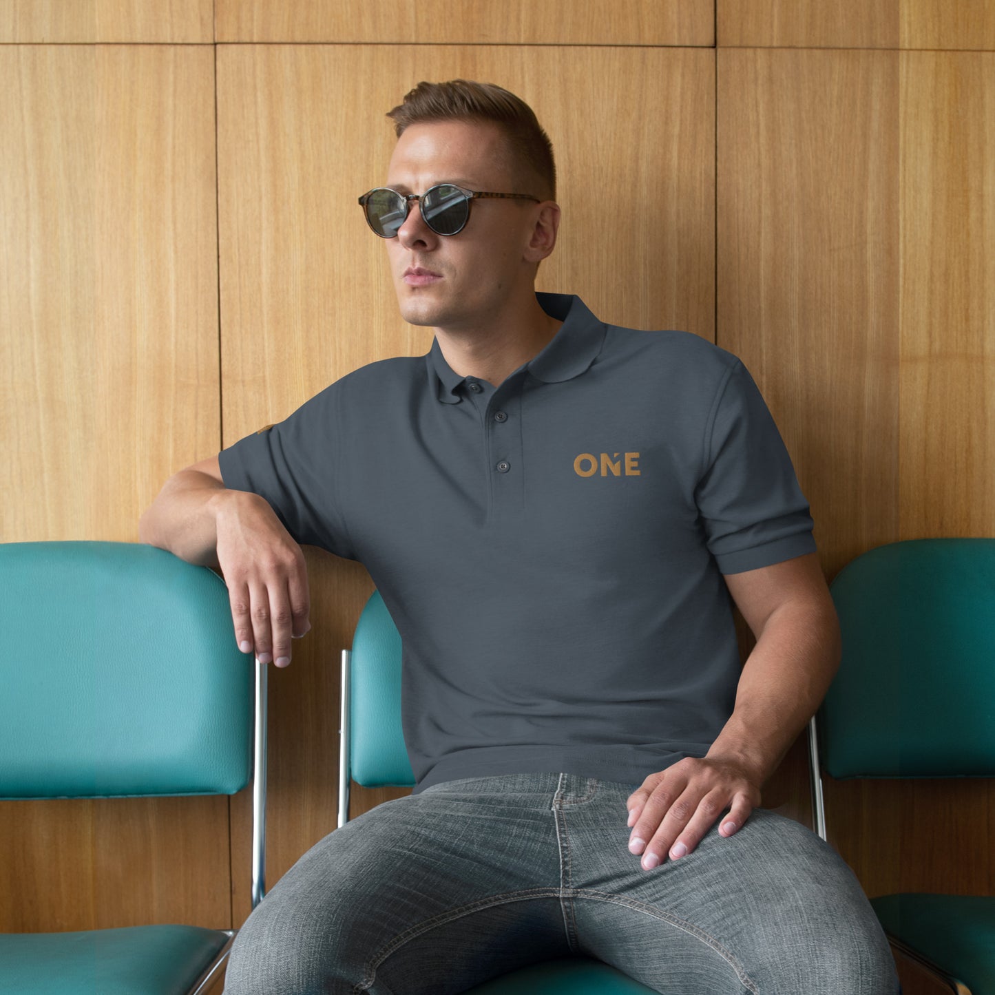 ONE Logotype Men's Premium Polo