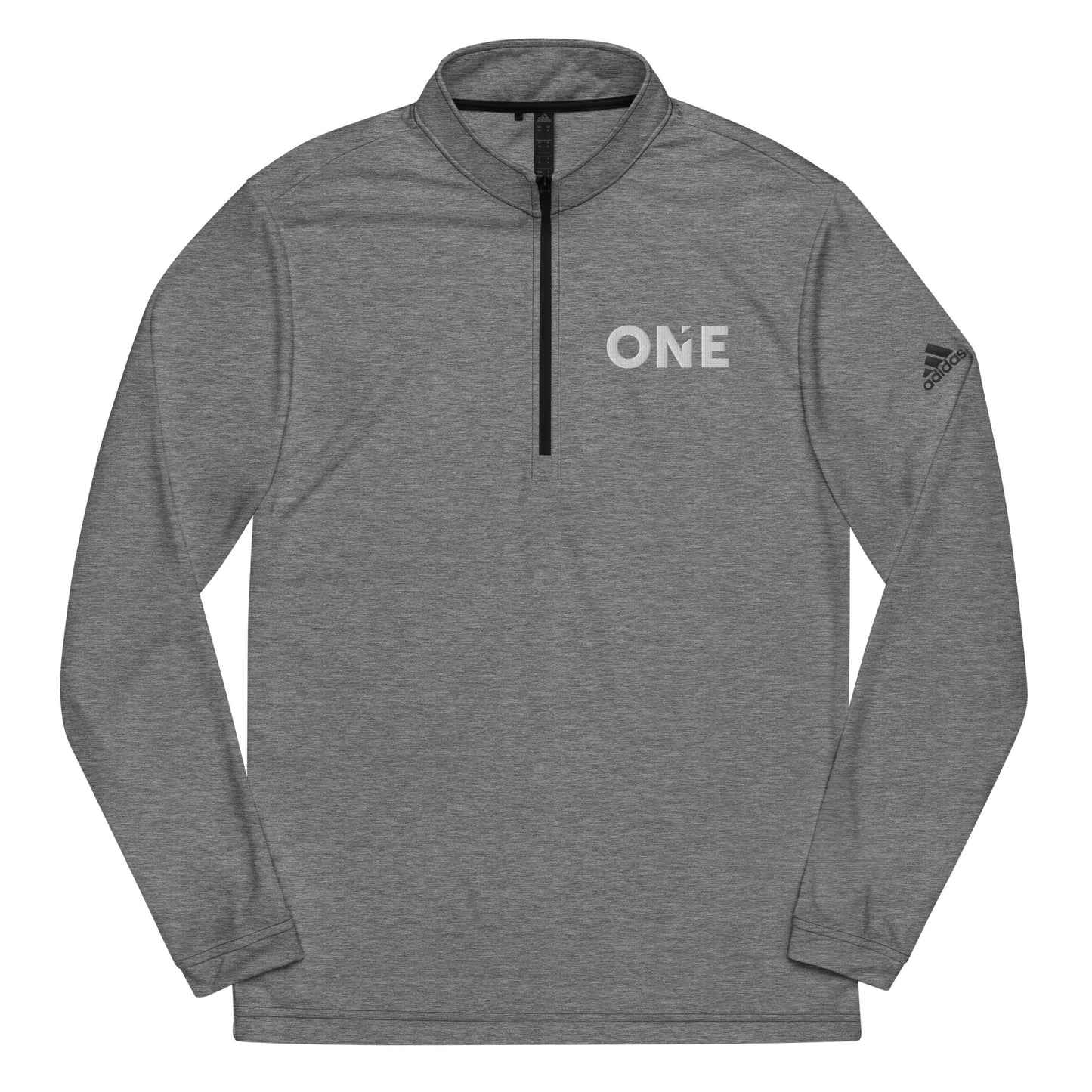 ONE Unisex Adidas Quarter Zip Pullover (White Logotype)